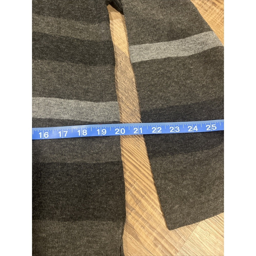 Cricket Lane Striped V-Neck Sweater Women's Medium Grey NWT Vintage Made in USA - Picture 5 of 8